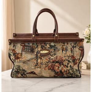 1990s Boulevard Tapestry Weekender Bag Oversized Travel Carry On Paris